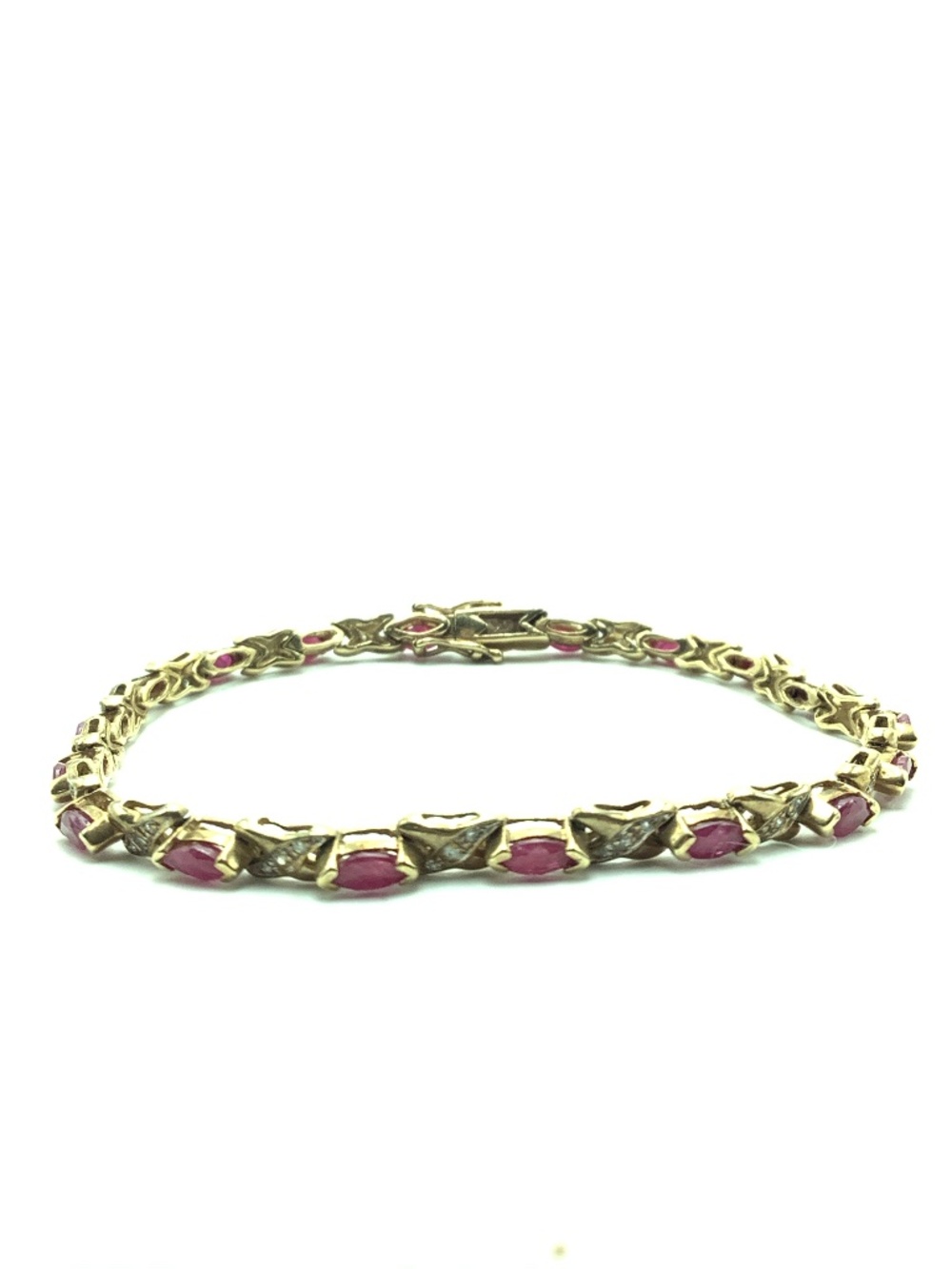 10k Ruby Tennis Bracelet